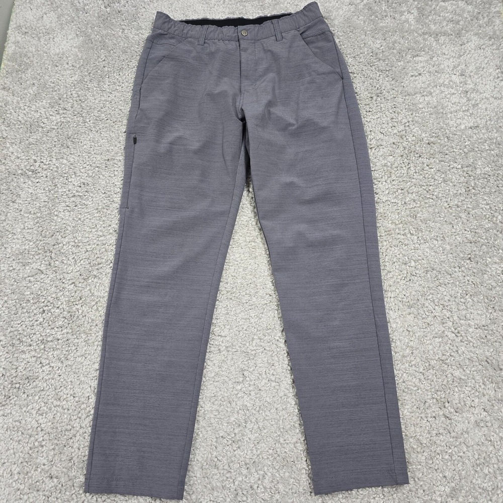 BYLT Mens Kinetic Stretch‎ Tapered Pants Gray Size 34 (fits 30x30) Office Travel